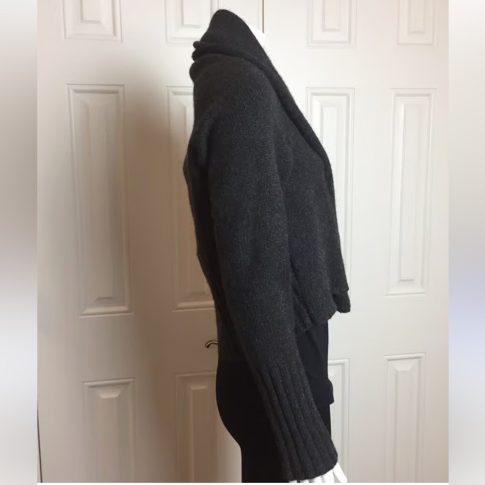 Eileen Fisher Slouchy Cropped Cashmere Cardigan. Charcoal. Size PS. EUC
